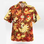 Fire-Type Pokemon Hawaiian Shirt Tropical Flame Style – Moonbestprint