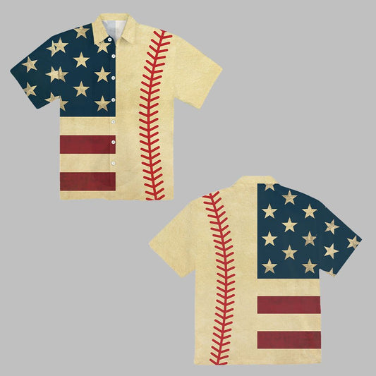 Flag Tennis Short Sleeves Hawaiian Shirt - Moonbestprint