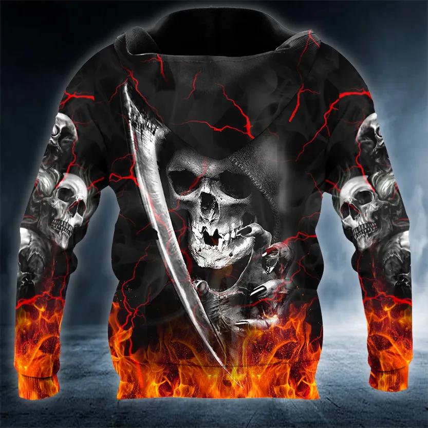 Flee From Death Skull 3D Hoodie Moonbestprint