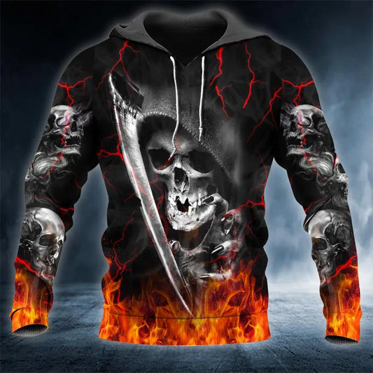 Flee From Death Skull 3D Hoodie Moonbestprint
