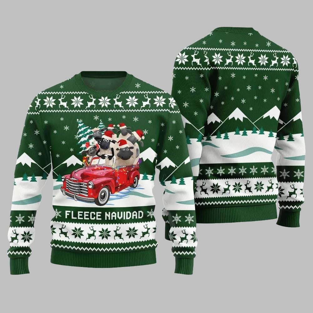 Fleece Navidad Ugly Sweater 2026 Christmas - Moonbestprint