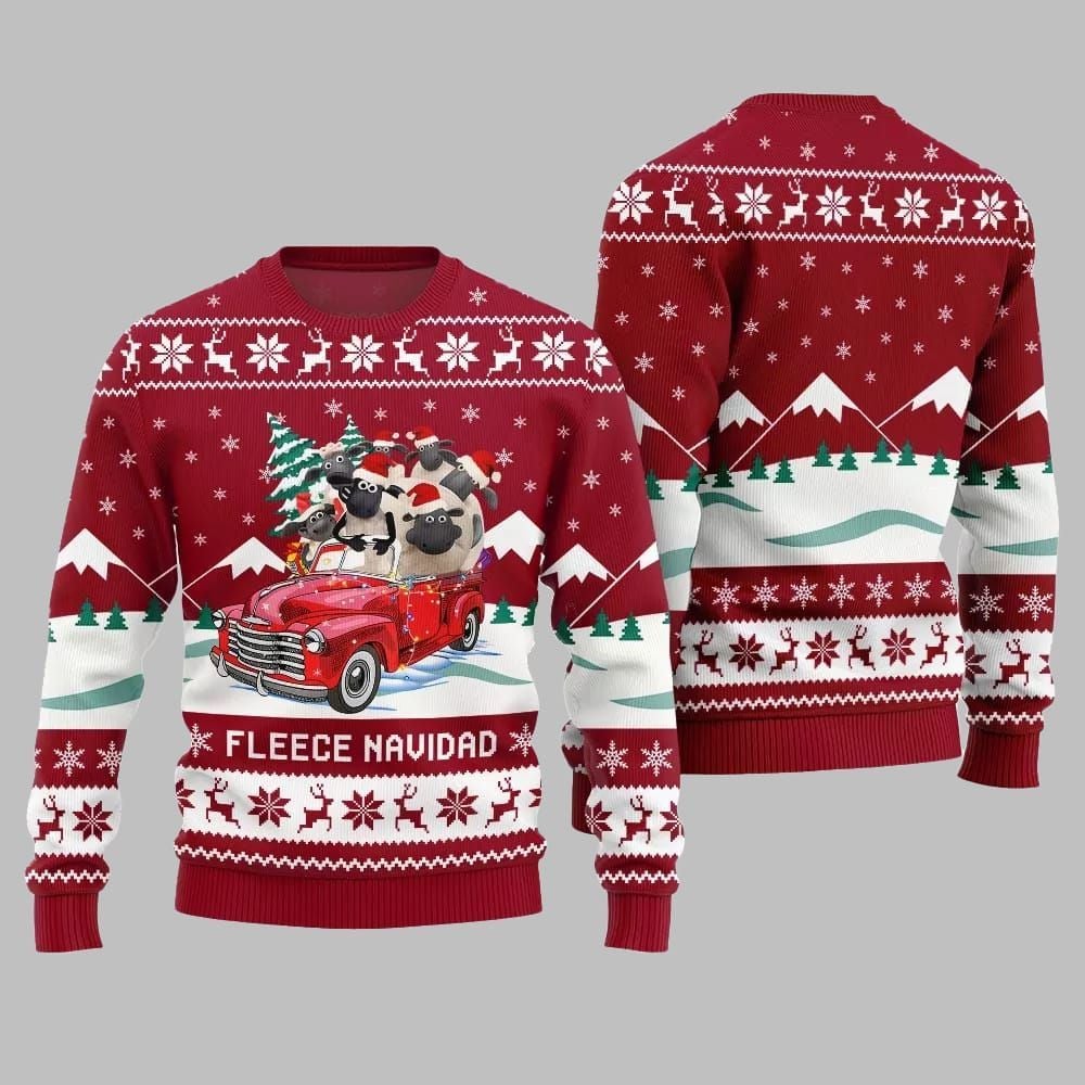 Fleece Navidad Ugly Sweater 2026 Christmas - Moonbestprint