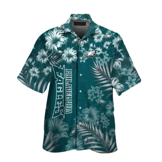 Philadelphia Eagles Floral Paradise Hawaiian Shirt - Moonbestprint