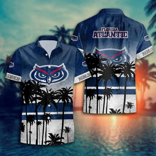 Florida Atlantic Owls Style Hot Trending Summer Aloha Hawaiian Shirt, NCAA Hawaiian Shirt Moonbestprint