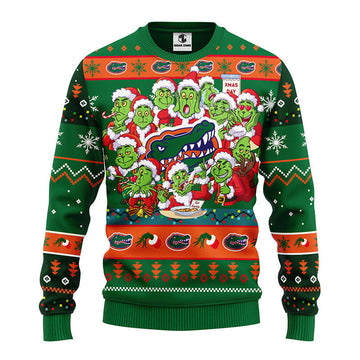 Florida Gators 12 Grinch Xmas Day Ugly Christmas Sweater, Grinch Xmas Sweater Moonbestprint