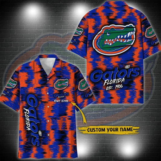 Florida Gators Aloha Hawaiian Shirt Custom Your Name, NCAA Hawaiian Shirt Moonbestprint