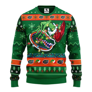 Florida Gators Grinch Ugly Christmas Sweater, Grinch Xmas Sweater Moonbestprint