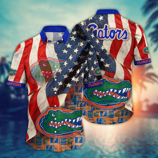 Florida Gators NCAA Flower Aloha Hawaiian Shirt 12, NCAA Hawaiian Shirt Moonbestprint