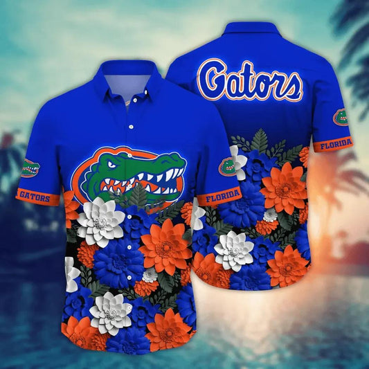 Florida Gators NCAA Flower Aloha Hawaiian Shirt 13, NCAA Hawaiian Shirt Moonbestprint