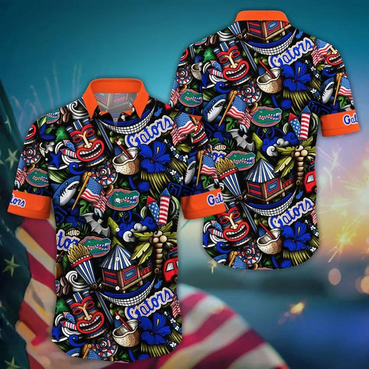 Florida Gators NCAA Flower Aloha Hawaiian Shirt 14, NCAA Hawaiian Shirt Moonbestprint