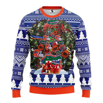 Florida Gators Tree Ugly Christmas Sweater, NCAA Christmas Sweater Moonbestprint