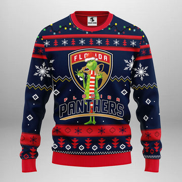 Florida Panthers Funny Grinch Ugly Christmas Sweater, Grinch Xmas Sweater Moonbestprint