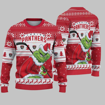 Florida Panthers Grinch Stolen Ugly Christmas Sweater, NHL Christmas Sweater Moonbestprint