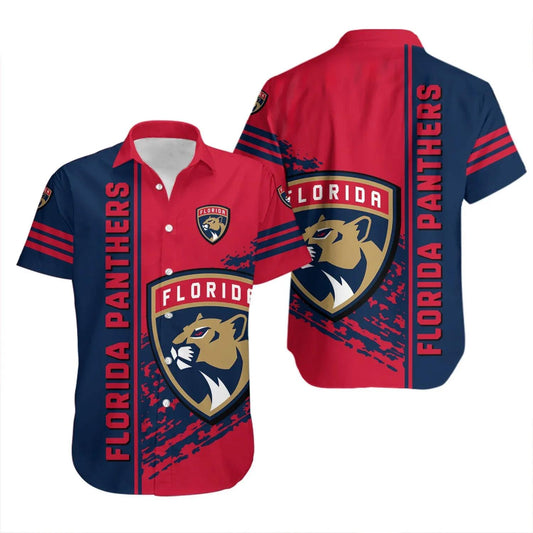 Florida Panthers Hawaiian Shirt Quarter Style - NHL, NHL Hawaiian Shirt Moonbestprint