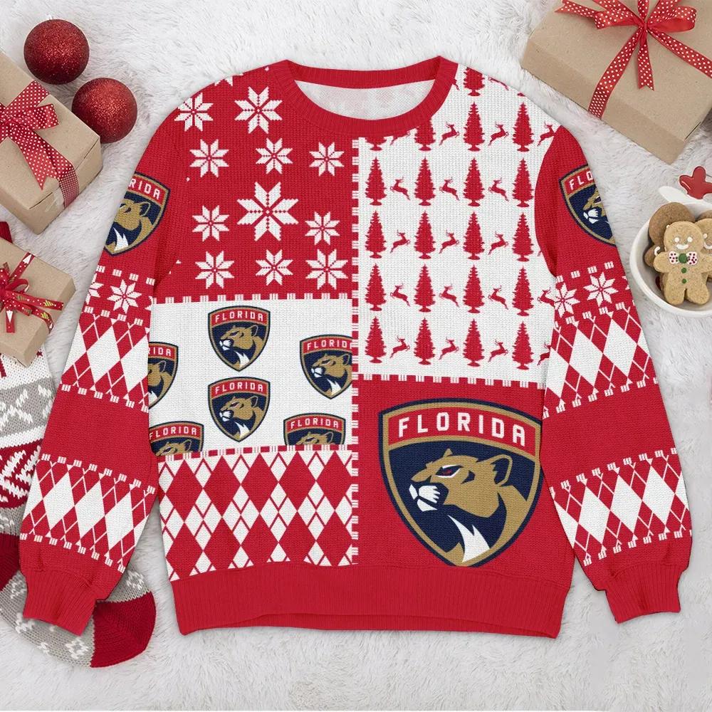 Florida Panthers NHL Ugly Christmas Sweater, NHL Christmas Sweater Moonbestprint