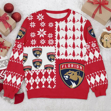 Florida Panthers NHL Ugly Christmas Sweater, NHL Christmas Sweater Moonbestprint