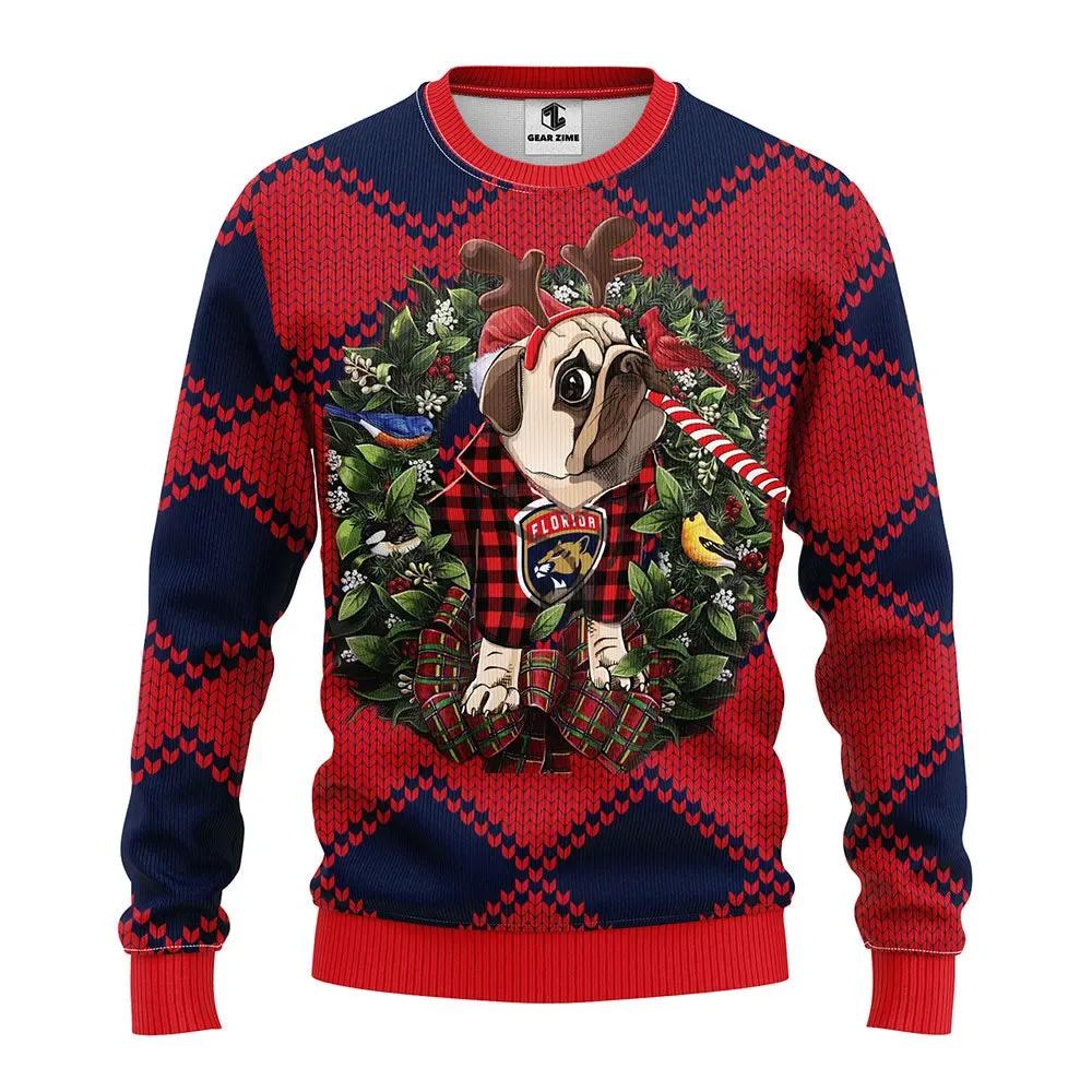 Florida Panthers Pub Dog Ugly Christmas Sweater, NHL Christmas Sweater Moonbestprint