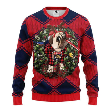 Florida Panthers Pub Dog Ugly Christmas Sweater, NHL Christmas Sweater Moonbestprint