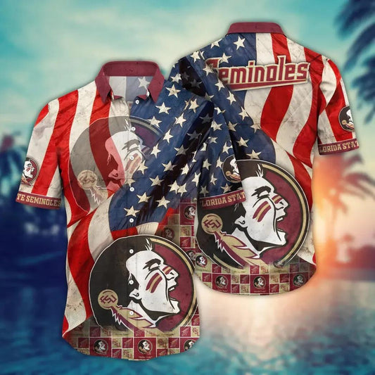 Florida State Seminoles NCAA Flower Aloha Hawaiian Shirt 12, NCAA Hawaiian Shirt Moonbestprint