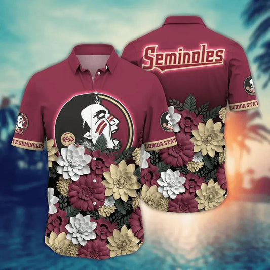 Florida State Seminoles NCAA Flower Aloha Hawaiian Shirt 13, NCAA Hawaiian Shirt Moonbestprint