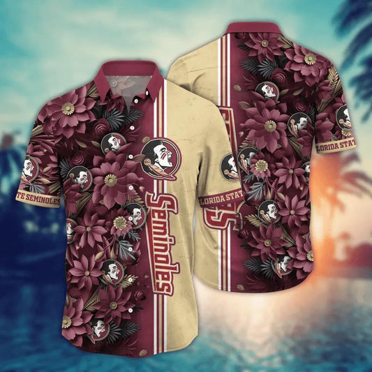 Florida State Seminoles NCAA Flower Aloha Hawaiian Shirt 3, NCAA Hawaiian Shirt Moonbestprint