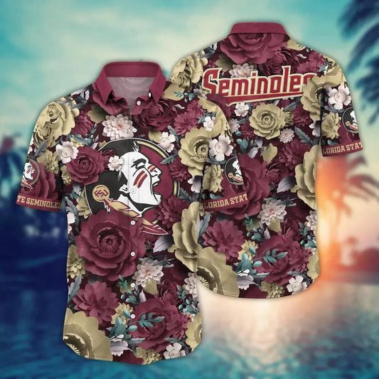 Florida State Seminoles NCAA Flower Aloha Hawaiian Shirt 4, NCAA Hawaiian Shirt Moonbestprint