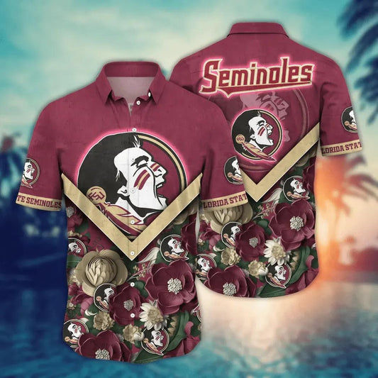 Florida State Seminoles NCAA Flower Aloha Hawaiian Shirt 5, NCAA Hawaiian Shirt Moonbestprint