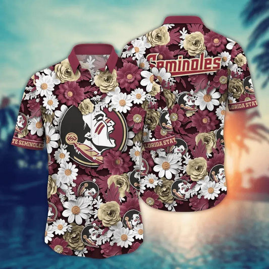 Florida State Seminoles NCAA Flower Aloha Hawaiian Shirt 7, NCAA Hawaiian Shirt Moonbestprint