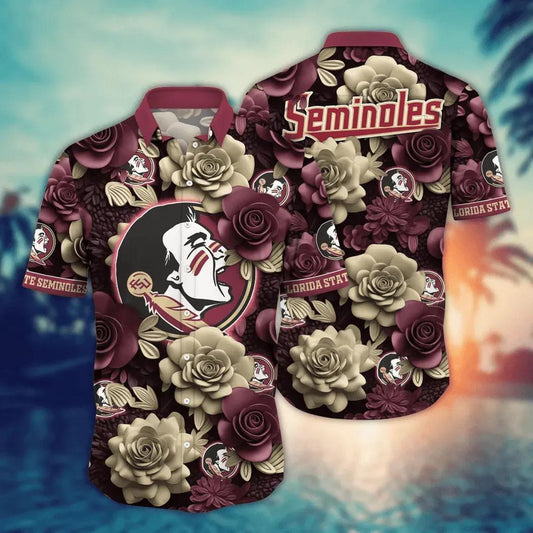 Florida State Seminoles NCAA Flower Aloha Hawaiian Shirt 8, NCAA Hawaiian Shirt Moonbestprint