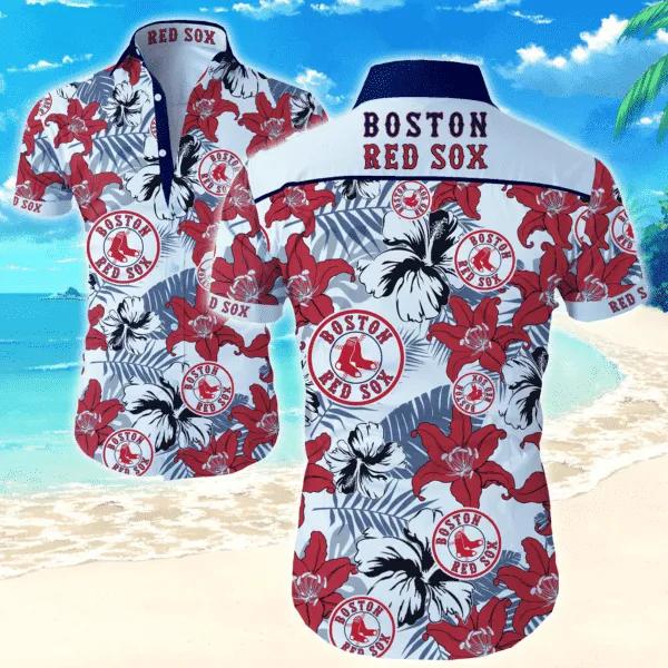 Flower MLB Boston Red Sox Hawaiian Graphic All Over Print Shirt, MLB Hawaiian Shirt Moonbestprint