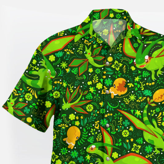 Flygon Torchic Emerald Jungle Pokemon Hawaiian Shirt – Moonbestprint