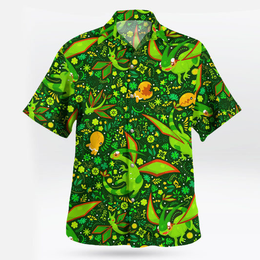 Flygon Torchic Emerald Jungle Pokemon Hawaiian Shirt – Moonbestprint