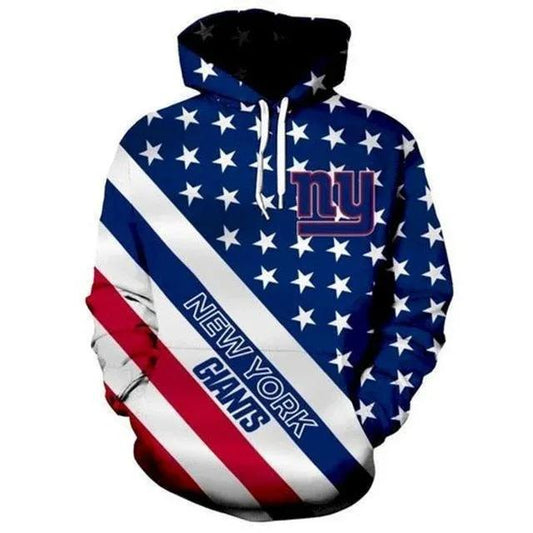 Football Fans American Flag New York Giants 3D Hoodie, NFL Hoodie Moonbestprint