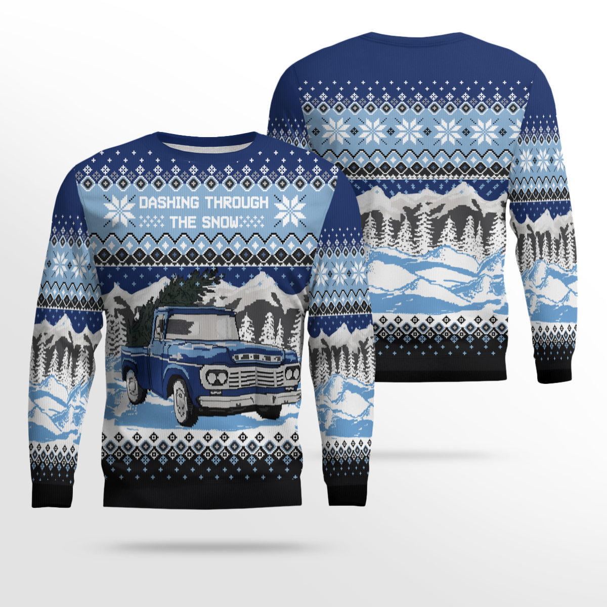 Ford Dashing Through the Snow Ugly Christmas Sweater – Moonbestprint