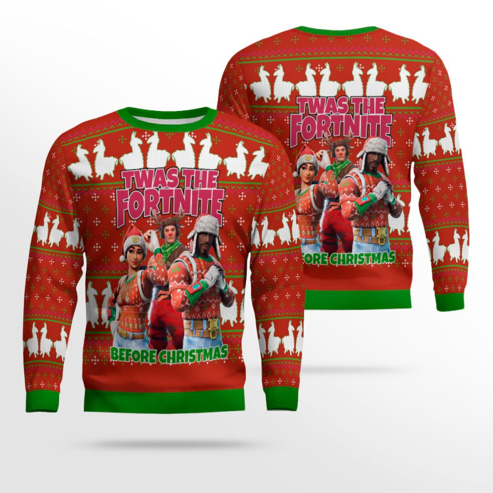 Fortnite Twas Night Ugly Christmas Sweater – Moonbestprint
