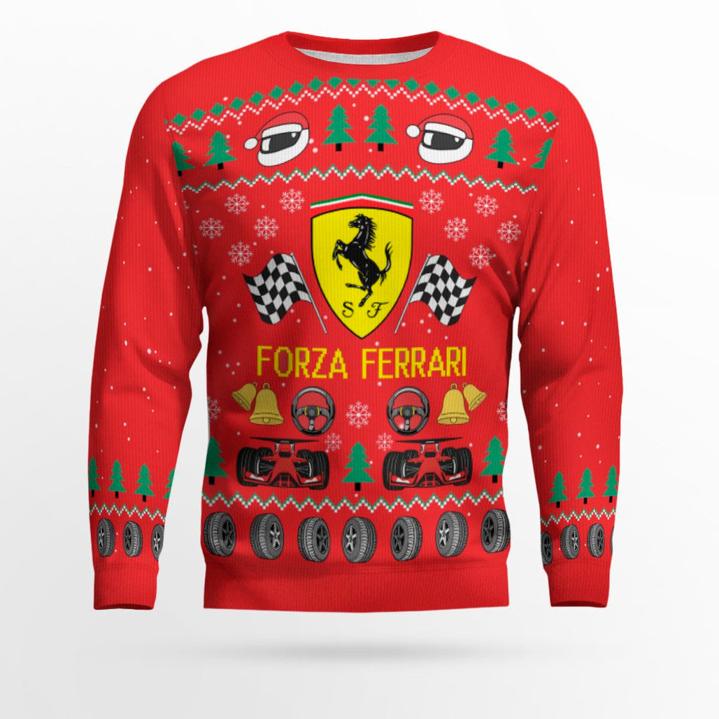Forza Ferr F1 Ugly Christmas Sweater 2025 – Moonbestprint