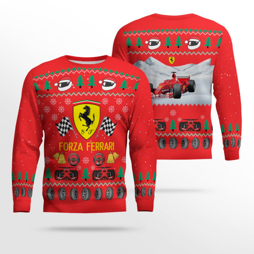 Forza Ferr F1 Ugly Christmas Sweater 2025 – Moonbestprint
