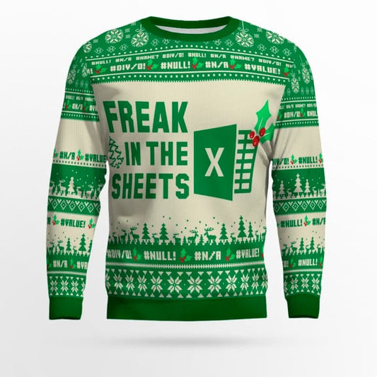 Freak In The Sheets Spreadsheet Excel Christmas Ugly Sweater – Moonbestprint