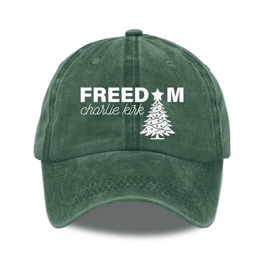 Freedom Charlie Kirk Christmas Print Baseball Cap -Moonbestprint