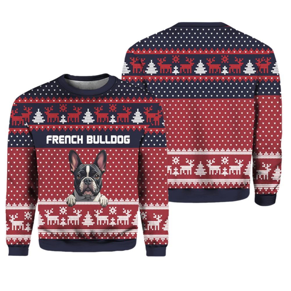 French Bulldog Ugly Xmas Sweater - Moonbestprint
