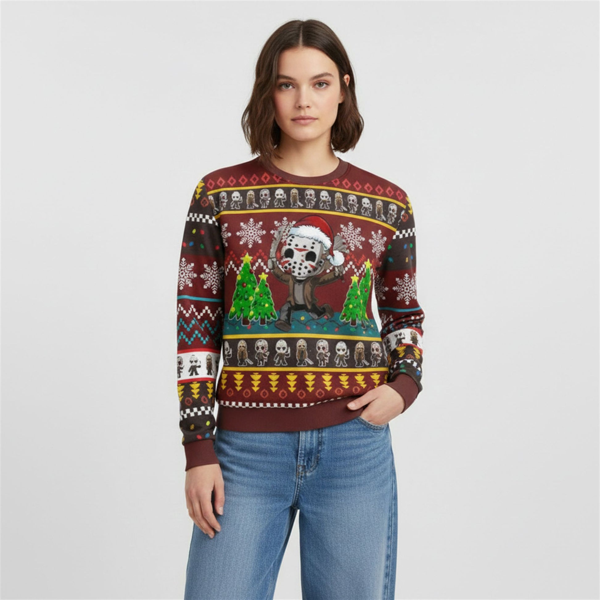 Friday The 13th Jason Voorhees Chibi Ugly Sweater 2026 Christmas - Moonbestprint