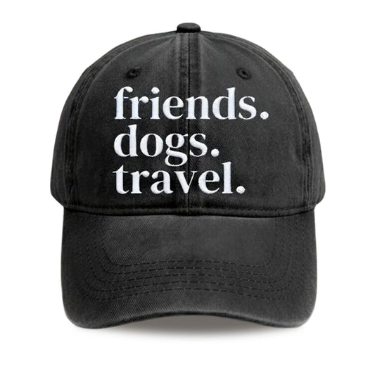 Friends Dogs Travel Hat -Moonbestprint