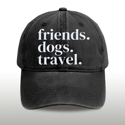 Friends Dogs Travel Hat -Moonbestprint