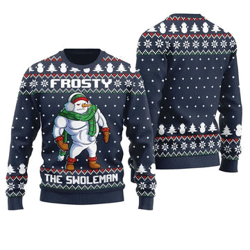 Frosty Swoleman Ugly Christmas Sweater - Moonbestprint