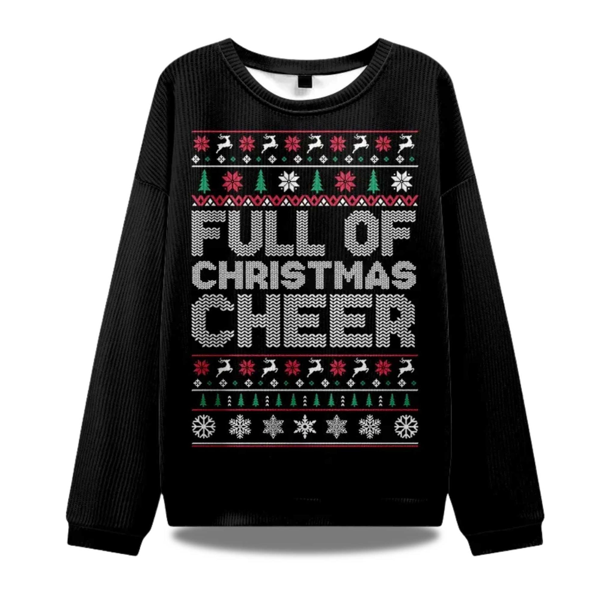 2026 Full Of Christmas Cheer Ugly Christmas Sweater Moonbestprint