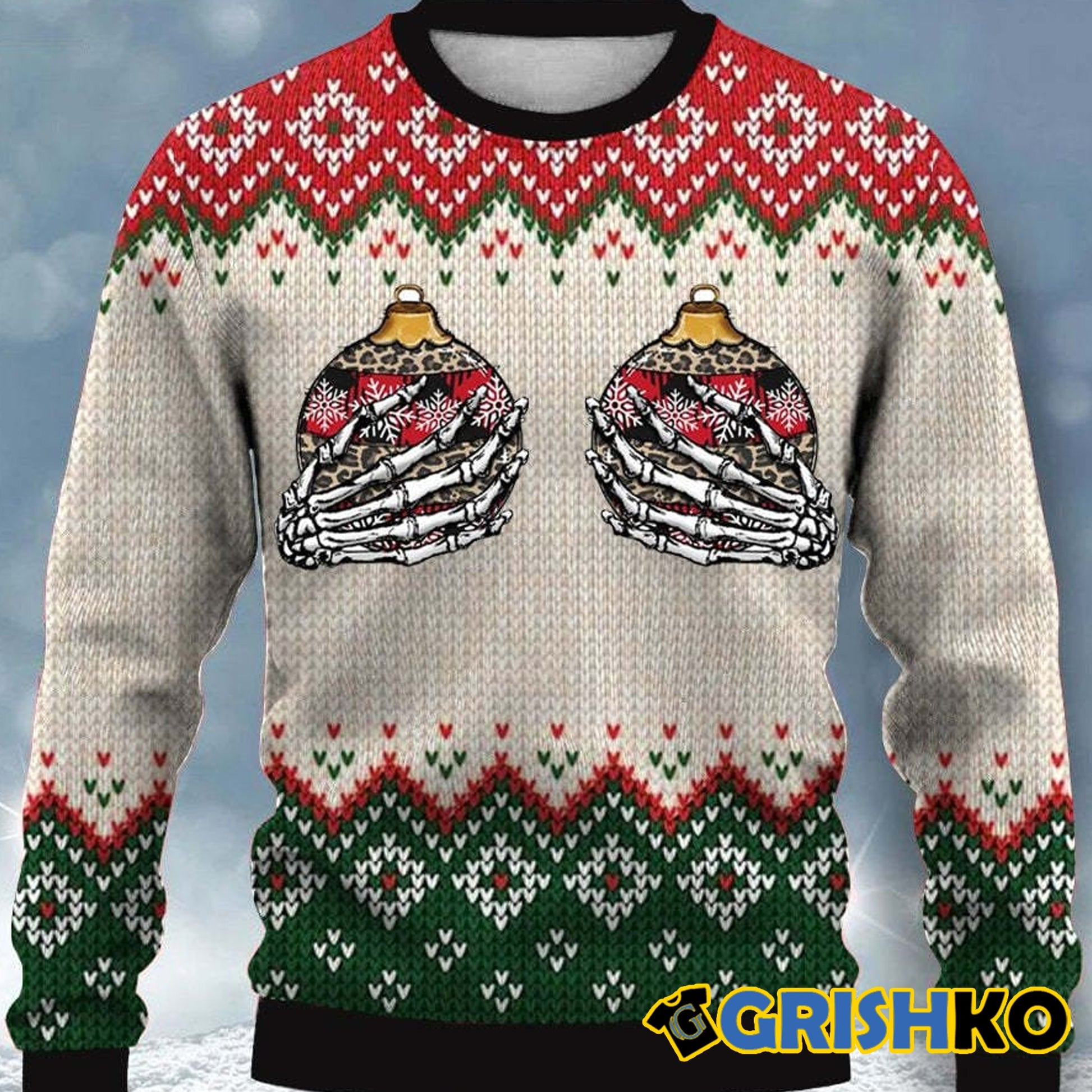 Fun Christmas Print Casual Crew Neck - Moonbestprint