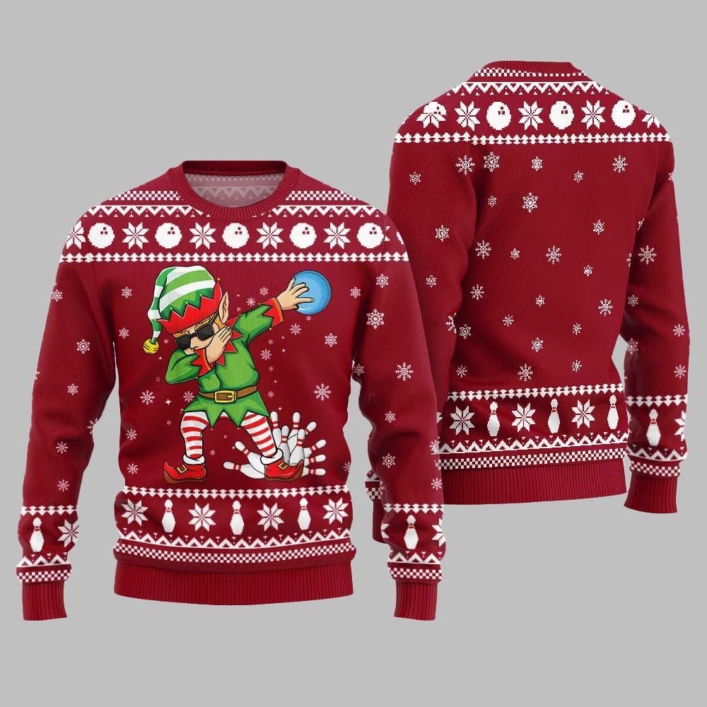 Funny Bowling Ugly Sweater 2026 Christmas - Moonbestprint