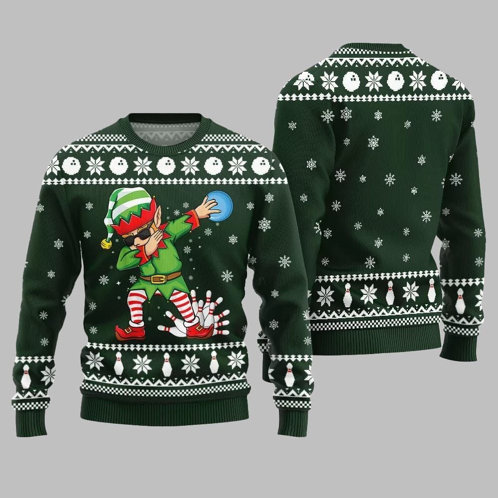 Funny Bowling Ugly Sweater 2026 Christmas - Moonbestprint