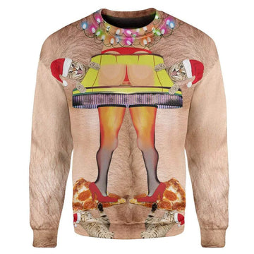 Funny Cat Pizza Novelty Pullover Ugly Christmas Sweater – Moonbestprint