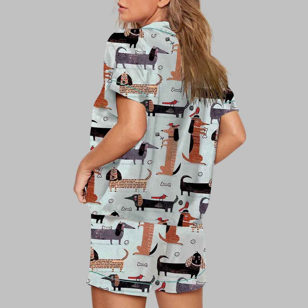 Funny Dachshund Art Print Pajama Set – Moonbestprint